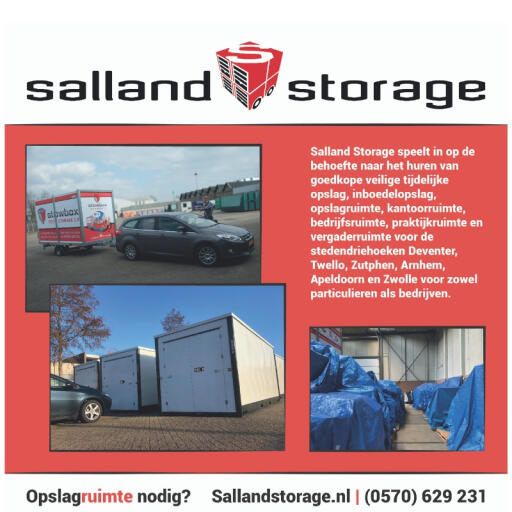 Salland Storage, voor het huren van goedkope veilige tijdelijke mini opslag, inboedelopslag, opslagruimte, kantoorruimte, bedrijfsruimte, praktijkruimte en vergaderruimte in de regio Deventer voor zowel particulieren als bedrijven.