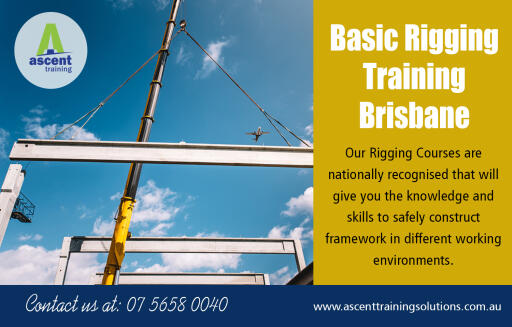 Basic rigging training in Brisbane is must for high-risk work licenses at https://ascenttrainingsolutions.com.au/courses/rigging-basic-training/

Service us
Basic rigging training Brisbane
Basic rigging ticket Brisbane
Basic rigging certification Brisbane
Basic rigging course Brisbane
Basic rigging license Brisbane

Several of one of the most unsafe places to operate in are those with heavy machinery. With the makers in operation as well as the loads brought by these, individuals who serve in these atmospheres should have the most effective safety and security training to make sure that nothing poor takes place. Much of this equipment use hefty wires and wires, so workers should have excellent Basic rigging training in Brisbane for Safety and security in the workplace can raise via a reasonable timetable of setting up inspection.

Contact us
Address: 25 Shannon Pl ,  Virginia, Queensland, Australia 4014
Phone:  +61  0404 765 828,(07) 5658 0040,
Email: enquiries@ascent.edu.au

Find us
https://goo.gl/maps/GHi3TnzEZUp

Social
https://www.pinterest.com.au/ascenttraining/
https://riggingtrainingbrisbane.contently.com/
https://www.ted.com/profiles/10743380
https://profiles.wordpress.org/ascenttraining/
https://en.gravatar.com/dogmancoursebrisbane