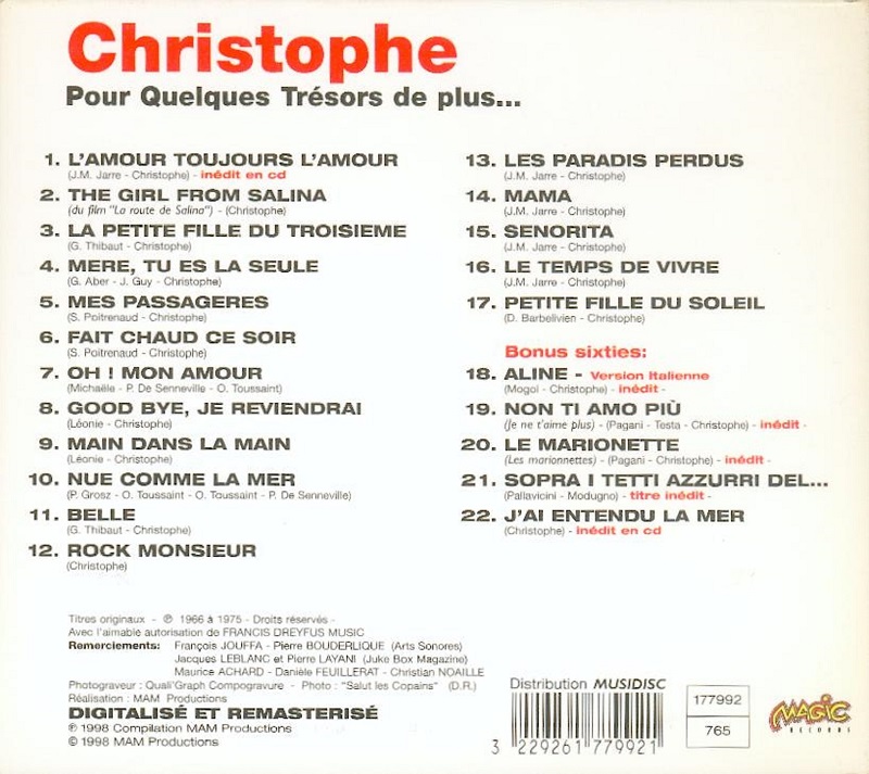 Chirstophe - Pour Quelques Trésors De Plus (1988) @320 1bNSQ8