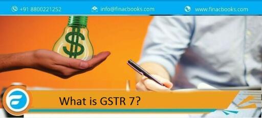 GSTR 7 is a monthly return must be filed by the persons who are needed to deduct tax deducted at source (TDS) following GST. GSTR 7 return receives the TDS deducted details, TDS responsibility payable and TDS refund claimed. GST practitioners or deductor can make their GSTR 7 details offline through generating a JSON file.  Get more information on Finacbooks and get a free consultation. https://www.finacbooks.com/gst-return-filing/gstr-7