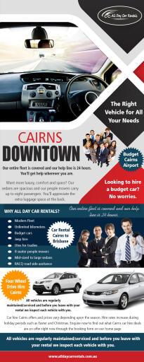 East Coast Car Rentals Cairns Airport Services For Economical Travelling at http://alldaycarrentals.com.au

Visit : 

http://alldaycarrentals.com.au/cairns-downtown-car-hire
http://alldaycarrentals.com.au/cheap-ute-hire/

Find Us : https://goo.gl/maps/ajr3Mj44SDrTo7WY6

We believe that we have the most beautiful car hire website on the internet, and with thousands of East Coast Car Rentals Cairns Airport to this day, we still innovate and improve. Recently, we released the mobile version of our website. To help provide the very best customer service we also have our very own Cairns car hire and travel blog and continue to get excellent reviews from our clients who our tried our car rental deals.

Address :135 Lake street Cairns, QLD 4870 AUSTRALIA

Phone : +61 740313348,1800707000
E-mail : info@alldaycarrentals.com.au

Social Links : 

https://www.pinterest.com.au/saraincairns/
https://kinja.com/carhirecairnss
http://alldaycarrentals.strikingly.com/
https://hirecarcairns.tumblr.com/saraincairns
http://carhirecairns.wikidot.com/