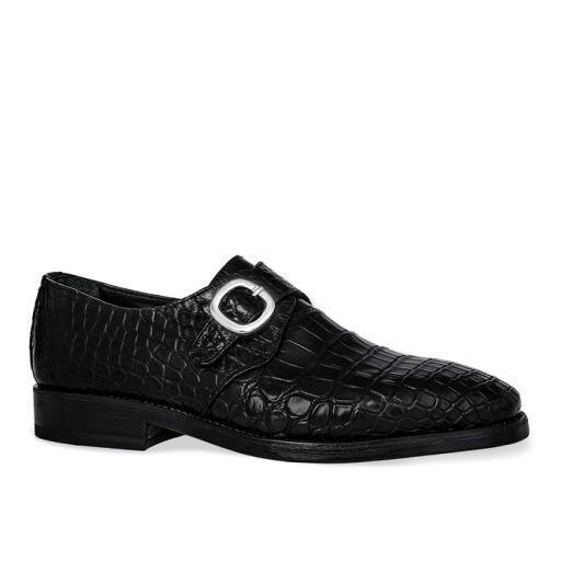 Luxurious elevator monk-strap shoe made of fine Hermès crocodile leather of an intense black colour and Goodyear stitched leather.
https://www.guidomaggi.com/us/urus.html