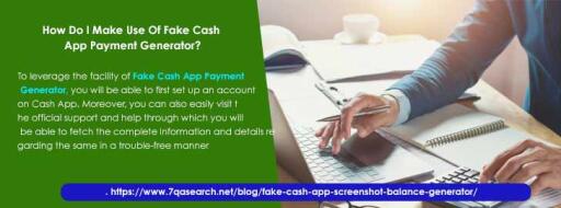 To leverage the facility of Fake Cash App Payment Generator, you will be able to first set up an account on Cash App. Moreover, you can also easily visit the official support and help through which you will be able to fetch the complete information and details regarding the same in a trouble-free manner. https://www.7qasearch.net/blog/fake-cash-app-screenshot-balance-generator/
