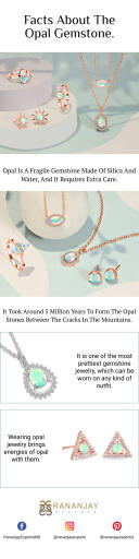 Opal is a fragile gemstone made of silica and water, and it requires extra care. It took around 5 million years to form the opal stones between the cracks in the mountains. It is one of the most prettiest gemstone jewelry, which can be worn on any kind of outfit. Wearing opal jewelry brings energies of opal with them.