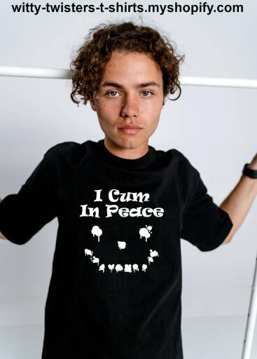I come in peace is a movie and famous quote from many science-fiction movies about aliens attacking us. On this funny adult men's humor t-shirt cumming in peace takes on a whole new meaning. Wear this funny men's humor t-shirt for adults and show people that you cum in peace, so you'll probably get more sex.

Buy this funny adult men's humorous t-shirt here:

https://witty-twisters-t-shirts.myshopify.com/products/i-cum-in-peace?_pos=1&_sid=9e6dcc10d&_ss=r&variant=39764283654278