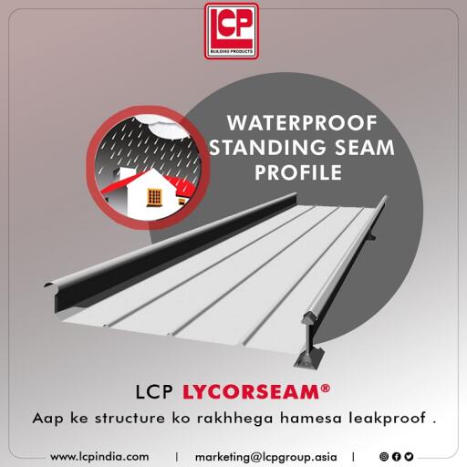 It does not count if you are in a high rainfall area or low rainfall area until you are using LCP LYCORSEAM®  to cover your roof and wall structure. LCP LYCORSEAM® can deal with anytype of rain suffering environment because of its high ribs which makes the flow of rain water easier.