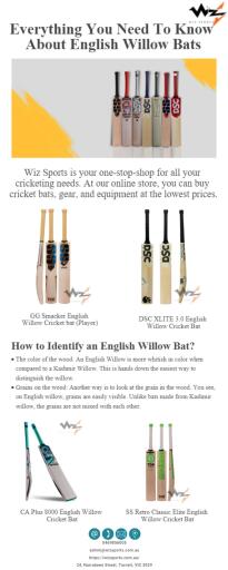 When you decide to buy a good cricket bat, you’ll be asked a question about whether you are looking for a bat made of Kashmir Willow or English Willow? And at that moment you’ll realize that you really have no idea what exactly does that mean. Well, in this post we’ll tell you the difference between both of them, and of course all the information about English Willow bats.
Know More: https://wizsports.com.au/collections/english-willow-bats-1