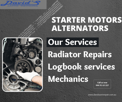 We will always provide you with customer-oriented and customer friendly services. Starter motors and alternator repair include- bushes, bearings, brushes, rectifiers, drivers, regulators, solenoids, housings, contacts and more.
For more information on this topic please visit:
Website: https://www.davidsautorepair.com.au/
