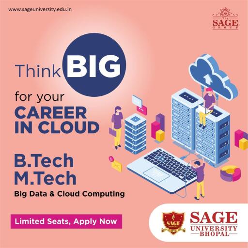 B.Tech/M.tech at SAGE University, Bhopal is one of the most sought after fields; Big Data & Cloud Computing lead to a promising career with immense growth potential.
Admissions Open: https://zcu.io/5JIp