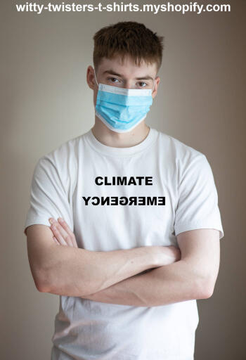 Declaring a Climate Emergency is action taken by governments and scientists to acknowledge humanity is in a climate emergency. But, do people realize how much of an emergency it really is? Wear this environmental t-shirt where the Emergency text is flipped backwards to demonstrate that it's an emergency fast approaching and we'd better move our asses.

Buy this eco-activism t-shirt on the Climate Emergency here:

https://witty-twisters-t-shirts.myshopify.com/products/climate-emergency-1?_pos=1&_sid=2974389f4&_ss=r