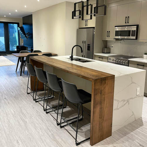 Do you want to renovate your kitchen with wood cabinets in Surrey, Canada? Visit here: https://vakaricreations.com/collection/residential/kitchen-countertops-vancouver/. We provide and manufacture the most modern and trendy items in today's modern kitchen. To get more information, contact us at 604.360.1749.