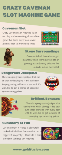 Crazy Caveman Slot Machine" is an exciting and entertaining slot machine game that takes players on a wild journey back to prehistoric times. Inspired by the Stone Age era, this game combines primitive aesthetics with modern slot machine mechanics to create a thrilling and immersive gaming experience.
https://www.goldfusion.com/