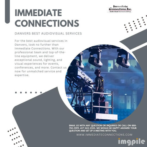 For the best audiovisual services in Danvers, look no further than Immediate Connections. With our professional team and top-of-the-line equipment, we deliver exceptional sound, lighting, and visual experiences for events, conferences, and more. Contact us now for unmatched service and expertise. https://immediateconnections.com/services/