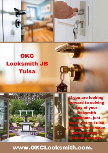 OKC Locksmith JB Tulsa - Your local locksmith in Tulsa, offering reliable and efficient locksmith services. From lock installations to emergency lockouts, we've got you covered. Call us today! For more details visit the website www.OKCLocksmith.com.