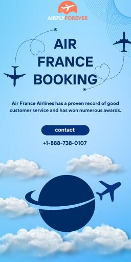 Air France booking is very easy with us. You can book your AC ticket with Air Canada online and get the best offers on your booking. Our website is the best platform to find your flights, routes and dates with easy payment options. Or call us directly at  +1-888-738-0107

https://www.airflyforever.com/airlines/air-france