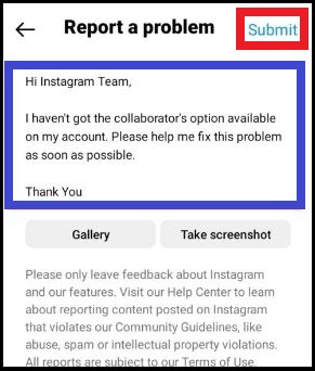 Invite Collaborator Instagram Not Showing