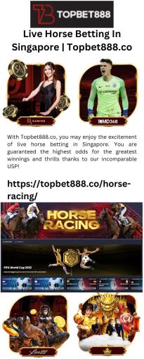 With Topbet888.co, you may enjoy the excitement of live horse betting in Singapore. You are guaranteed the highest odds for the greatest winnings and thrills thanks to our incomparable USP!

https://topbet888.co/horse-racing/