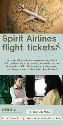 Hurry and secure your tickets now to unlock these remarkable savings. Let us make your travel dreams a reality without breaking the bank.Call us directly at: +1 (866)-383-9353. Book today and get ready for an unforgettable journey with Spirit Airlines!

https://www.firstflytravel.com/spirit-airlines-reservations