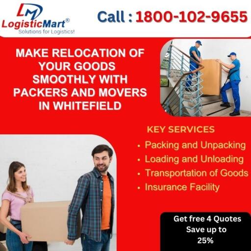Find best packers and movers in Whitefield Bangalore for smooth shifting of home,office goods,furniture and vehicle shifting. Get free 4 quotes and save up to 25%