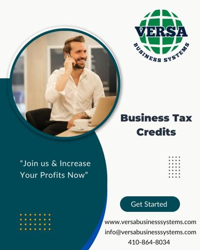 Learn how Business Tax Credits can benefit your business financially. Find strategies to pay less taxes while earning more money. Investigate tax breaks and deductions to help your business grow and prosper. For further information you can visit our website https://www.versabusinesssystems.com/
