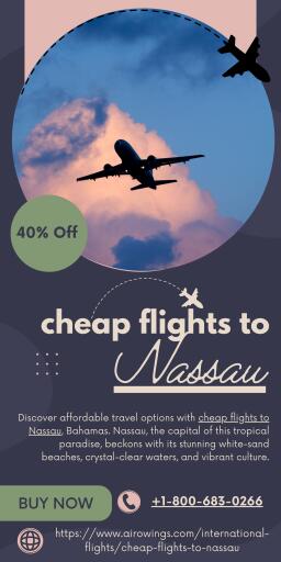 We give you the best deals on flights. Find the most popular airline tickets for your next vacation or business trip.We help you find cheapest flights to nassau.Book your flight with us today by calling us at +1-800-683-0266

https://www.airowings.com/international-flights/cheap-flights-to-nassau