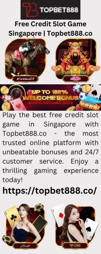 Play the best free credit slot game in Singapore with Topbet888.co - the most trusted online platform with unbeatable bonuses and 24/7 customer service. Enjoy a thrilling gaming experience today!

https://topbet888.co/slot/