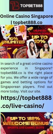 In search of a great online casino experience in Singapore? topbet888.co is the right place for you. We offer a wide range of games and betting options for Singaporean players. Find out more today. Visit our site.

https://topbet888.co/live-casino/