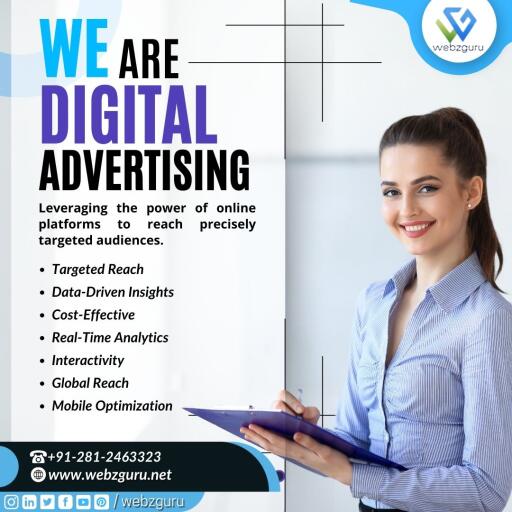 Stand out in the digital crowd with Webzguru's dynamic digital advertising! From compelling creatives to targeted campaigns, we've got the tools to skyrocket your brand's visibility. Ready for a digital revolution? Let's make it happen!
Email: info@webzguru.net
Call: +91-281-2463323
#DigitalMarketing #OnlineAdvertising #MarketingStrategy #AdWords #PPCAdvertising #SocialMediaAds #DigitalPromotion #AdAgency #AdCreatives #DisplayAds #ProgrammaticAds #DigitalBrand #webzguru
