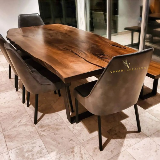 Live edge tables can add a unique and rustic touch to any space, and the combination of maple with a walnut stain can create a stunning contrast.
Call us today for a free quote on any of our products!!!
