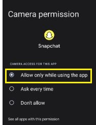 how-to-allow-snapchat-access-to-camera