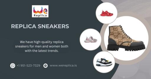 Discover the replica sneakers at the best discount with WeReplica. Our replica sneakers offer the perfect combination of style and affordability. We have high-quality replica sneakers for men and women both with the latest trends. For more information WhatsApp us @ +1 951-523-7329. 

For more details - https://wereplica.is/product-category/shoes/