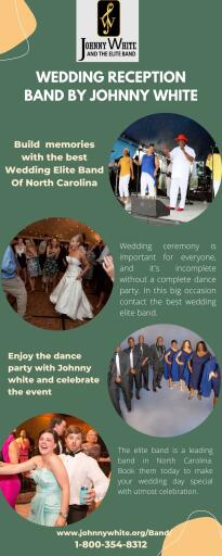 Wedding day is the most special occasion for everyone, and all couple would like to make it more memorable. Book Elite Band Of North Carolina and make the wedding day memorable. It's easy to book them, visit the website or call directly and book and appointment with Johnny White.