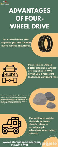 The 4-wheel drive has several benefits that most people are unaware of, therefore we've included them in the infographic above. If you still have questions, consult an auto mechanic.