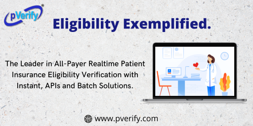 pVerify is the industry service leader in Realtime Healthcare APIs for eligibility verification, estimation, claim status, insurance discovery, and more. We provide Healthcare APIs for industry-leading companies and focus on value-added solutions for your business requirements. Our Healthcare API is a best-of-breed solution that combines artificial intelligence and 15 years of industry knowledge to bring unprecedented specialty-specific benefits in unambiguous language. We assist with designing your API workflow, act as a hand-on guide throughout development, and remain a go-to expert post-development. To explore more about pVerify’s healthcare APIs, visit our website. https://www.pverify.com/api-developers/