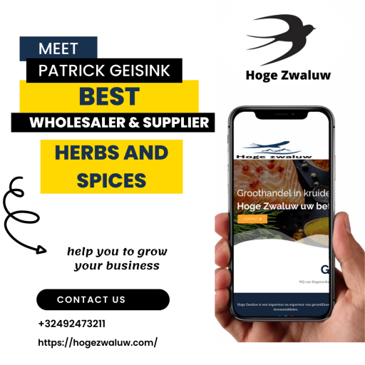Hoge Zwaluw is the top leading website who is specialized in importing and exporting of spices and herbs. We provide you best quality of herbs at reliable prices. Patrick Geisink is the founder of the company’s Hogezwaluw website. Visit our website to know more about us-https://hogezwaluw.com/