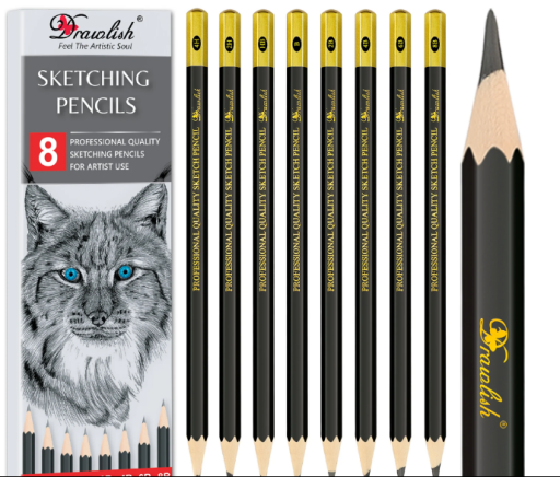 Get the best Drawing Pencils for drawing at Drawlish Art Supply Store in an affordable prices. We have 8 Professional Sketching Pencils Set for artists of all ages. +4477003052016