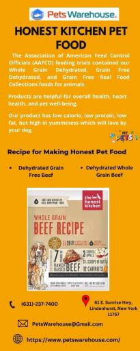 This Honest kitchen Pet Food made of high quality of the food in terms of components, flavor, and nourishment. Here you can get full & proportional nutrition for adult dogs of all breeds.. It is more digestible solution to rawhides. Free of byproducts, preservatives, and fillers .To buy this dog favorite food visit the website .