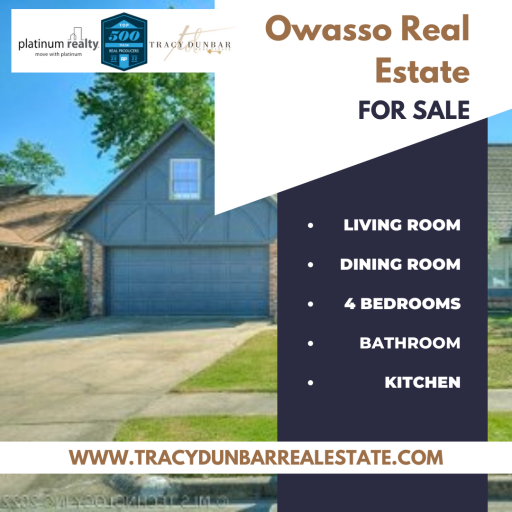 Tracy Dunbar Real Estate offers Owasso real estate for sale. Tulsa and its surrounding towns have one of the hottest housing markets in the country, and Owasso is one of the top two places in the Tulsa area to buy a home. The region is also becoming known as a hotspot for tech talent. Owasso's real estate market is extremely competitive, with each home receiving an average of four offers and selling. Purchase property for sale in Owasso and relocate there.

Click here to get all property listings: https://www.tracydunbarrealestate.com/homes-for-sale-in-owasso-ok