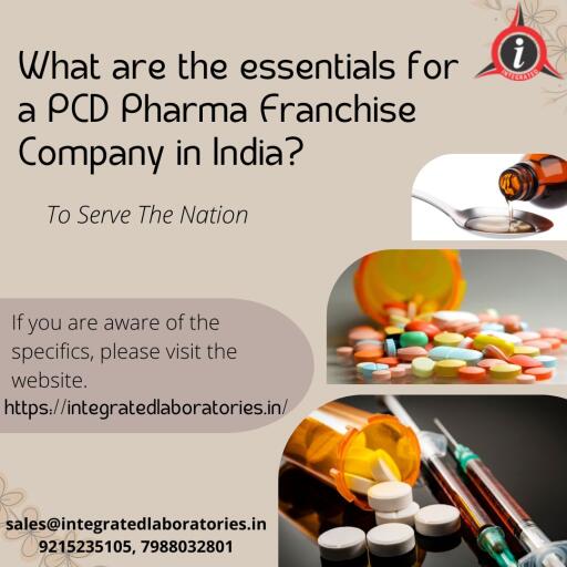 Due to the rising need for healthcare services, PCD Pharma's franchise business is flourishing and profitable in India. Due to the large scope and potential, many aspirants are excited to launch a pharma franchise firm. Integrated Laboratories Pvt. Ltd. is one of the best and amazing platform of PCD Pharma Franchise Company in India. It's situated in Nahan Road, Village Moginand, Kala Amb, District Sirmour, Himachal Pradesh, India, since 2005. We are a leading Supplier & Exporter of a wide range of Pharmaceutical Products like Tablets, capsules, soft-gel capsules, ointments, drops, creams, gels, syrups, dry solutions, injectables, oils, protein powders, etc.

The main essentials for a PCD Pharma Franchise Company in India is :

1. The pharma industry requires experience.
2. License number for drugs
3. GST number or any other legally binding document
4. Relationships with hospitals and physicians
5. Good warehouse or workplace
6. Road Transport Permit (if applicable)
Whether you are launching a brand-new company or expanding an existing one, a PCD Pharma Franchise Business involves a lot of work. Over the past few decades, the pharmaceutical industry's performance has significantly improved. And it appears that it will continue to soar in the years to come.

Before you contact the top PCD Franchise Company in India, there are a few requirements you must take into consideration. Even while the procedure is not very complicated, it takes a lot of time. The government has implemented certain programmers and rules that streamline the procedure by minimizing paperwork.

Many pharma experts choose the top PCD Pharma Franchise companies in India because of the numerous perks connected with pharma franchise enterprises. You should be aware of the prerequisites for opening a pharmaceutical franchise so that you may do so easily and without difficulty.

If you are more aware of the specifics then please visit our website . click below :

https://integratedlaboratories...