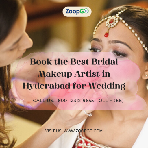 Makeup is power and a visible crown to all the ladies out there. Right ladies? Yes, absolutely true! All the lovely to-be brides just can’t go without makeup. They have been preparing for months for their big day, it’s their official right to get the makeup done by the best bridal makeup artist in Hyderabad. We suggest you can connect to an online portal like ZoopGo who is connected to verified services for makeup artists experts. Visit here:
https://www.zoopgo.com/hyderabad-wedding-bridal-makeup-artists