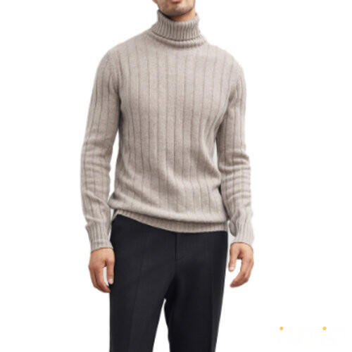 Wholesale Beige Melange Turtleneck Sweater Manufacturer In USA. Check This Out : https://www.clothingmanufacturer.com/wholesale/beige-melange-turtleneck-sweater/
