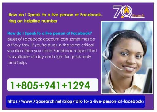 How do I Speak to a live person at Facebook? Issues of Facebook account can sometimes be a tricky task. If you’re stuck in the same critical situation then you need Facebook support that is available all day and night for quick reply and help.