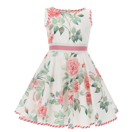 On Bella And Ben, you can get the Monnalisa Dresses Sale which is an ivory sleeveless dress with a delicate all over roses print with a striped bias-cut insert. A selection of exclusive fashion clothes for girls and boys, 0 to 16 years: childrenswear, shoes, accessories. https://bellaandben.co.uk/products/rose-dress-1