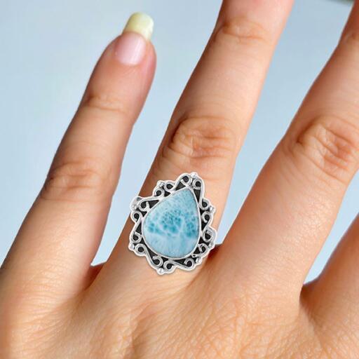 Feel the oceanic beauty by involving the Larimar Jewelry in your wardrobe's collection. As the Larimar crystal is found around the seashores of the Dominican Republic. The gem carries the subtle elements of sky and ocean, giving its users positive energies and calmness like the ocean. Wearing the Larimar Ring helps its user invite good fortune and positive experiences in life. Moreover, the crystal allows users to enhance their inner strength and willpower.
Visit- https://www.rananjayexports.com/gemstones/larimar/rings