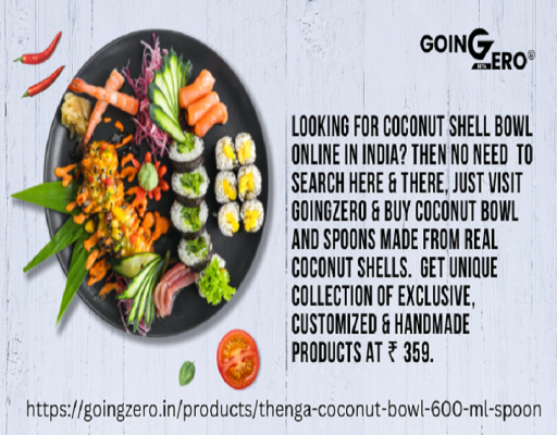 Looking for coconut shell bowl online in India? Then no need  to search here & there, just visit Goingzero & buy coconut bowl and Spoons made from real Coconut Shells.  Get unique collection of exclusive, customized & handmade products at ₹ 359.

https://goingzero.in/products/thenga-coconut-bowl-600-ml-spoon