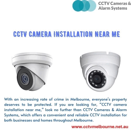 With an increasing rate of crime in Melbourne, everyone's property deserves to be protected. If you are looking for, “CCTV camera installation near me,” look no further than CCTV Cameras & Alarm Systems, which offers a convenient and reliable CCTV installation for both businesses and homes throughout Melbourne. Visit, https://www.cctvmelbourne.net.au/footscray/.