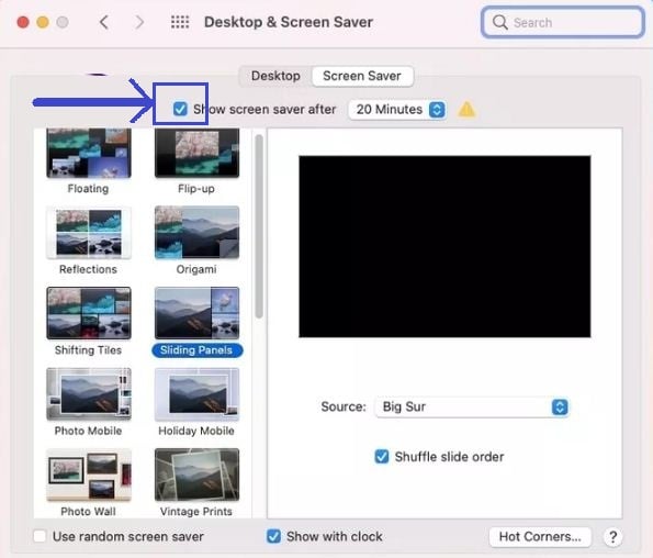 how to change screen saver on Mac