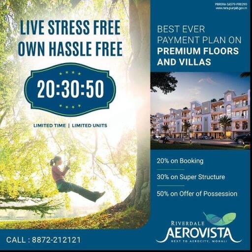 Live Stress-Free, Own Hassle-Free!

Now owning your dream home is easier than ever. Riverdale Aerovista brings to you the First-Ever and Best-Ever Payment Plan on Premium Floors and Villas.

