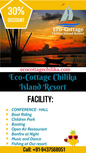 Eco-Cottage Chilika Island Resort is one of the best Resorts in Chilika Lake Puri Odisha. We offering the best comforts and lavishness to our customers. The luxury resort in Chilika Lake, Odisha is admired for its irresistible beauty and tranquility. Hurry up to call us on +91-9437568051 to book now. http://ecocottagechilika.com