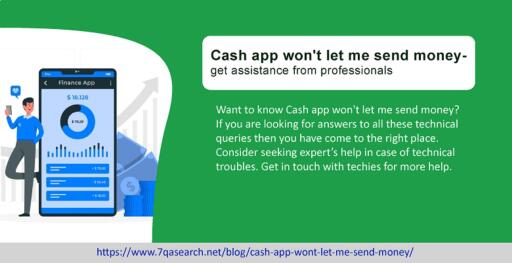 Cash app won’t let me send money what should I do? Do you also want to know what to do in this situation then you will know here. Here you can know what should you do when the cash app won’t let you send money? to know you just need to click the given link. https://www.7qasearch.net/blog/cash-app-wont-let-me-send-money/